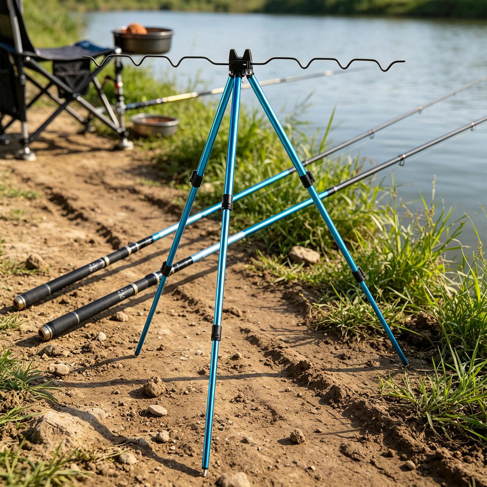 Fishing Rod Telescopic - Trépied de pêche avec pieds télescopiques,