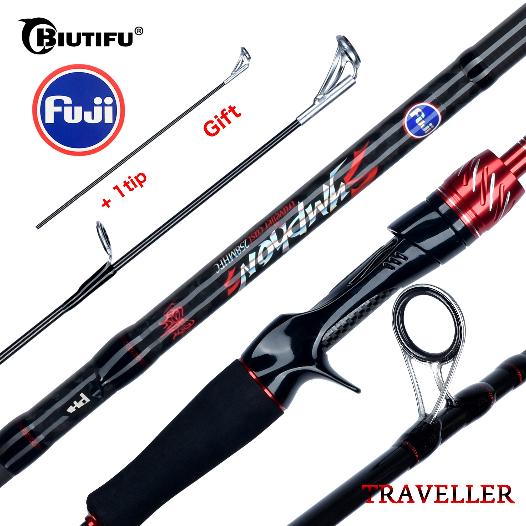Fishing Rod Surf - BIUTIFU-Leurre de pêche en carbone Spinning,