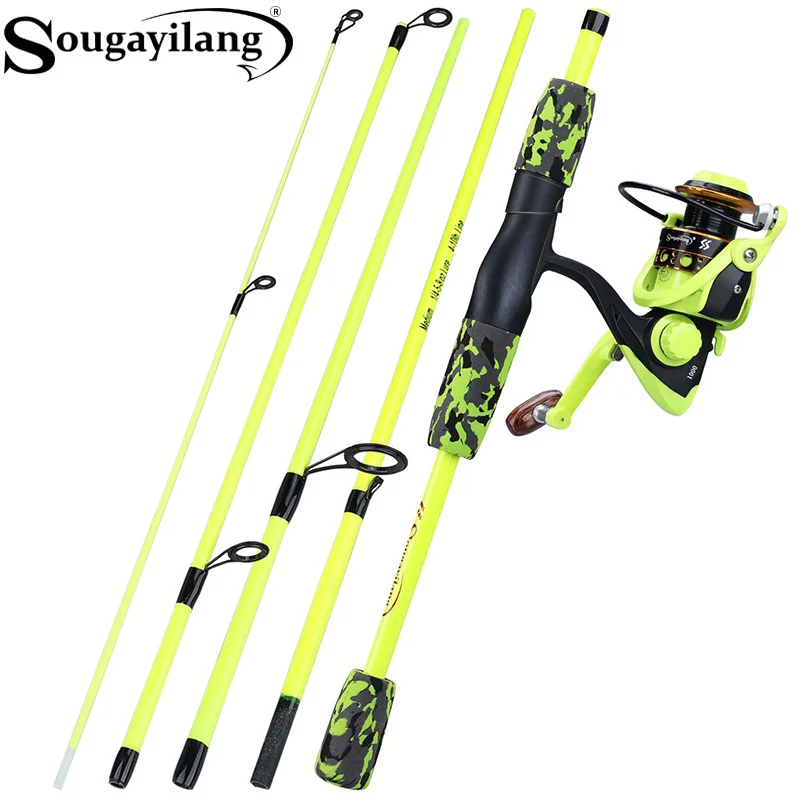 Fishing Rod Spinning - Sougayilang Combo Canne à Pêche Portable