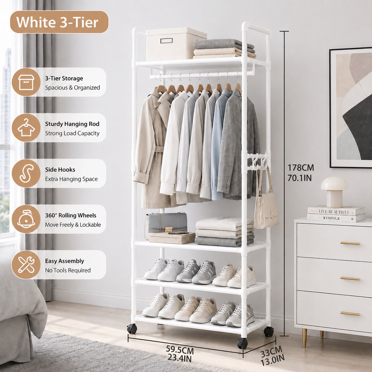 Porte-vêtements sur roulettes  - Fishing Rod Holder avis et prix