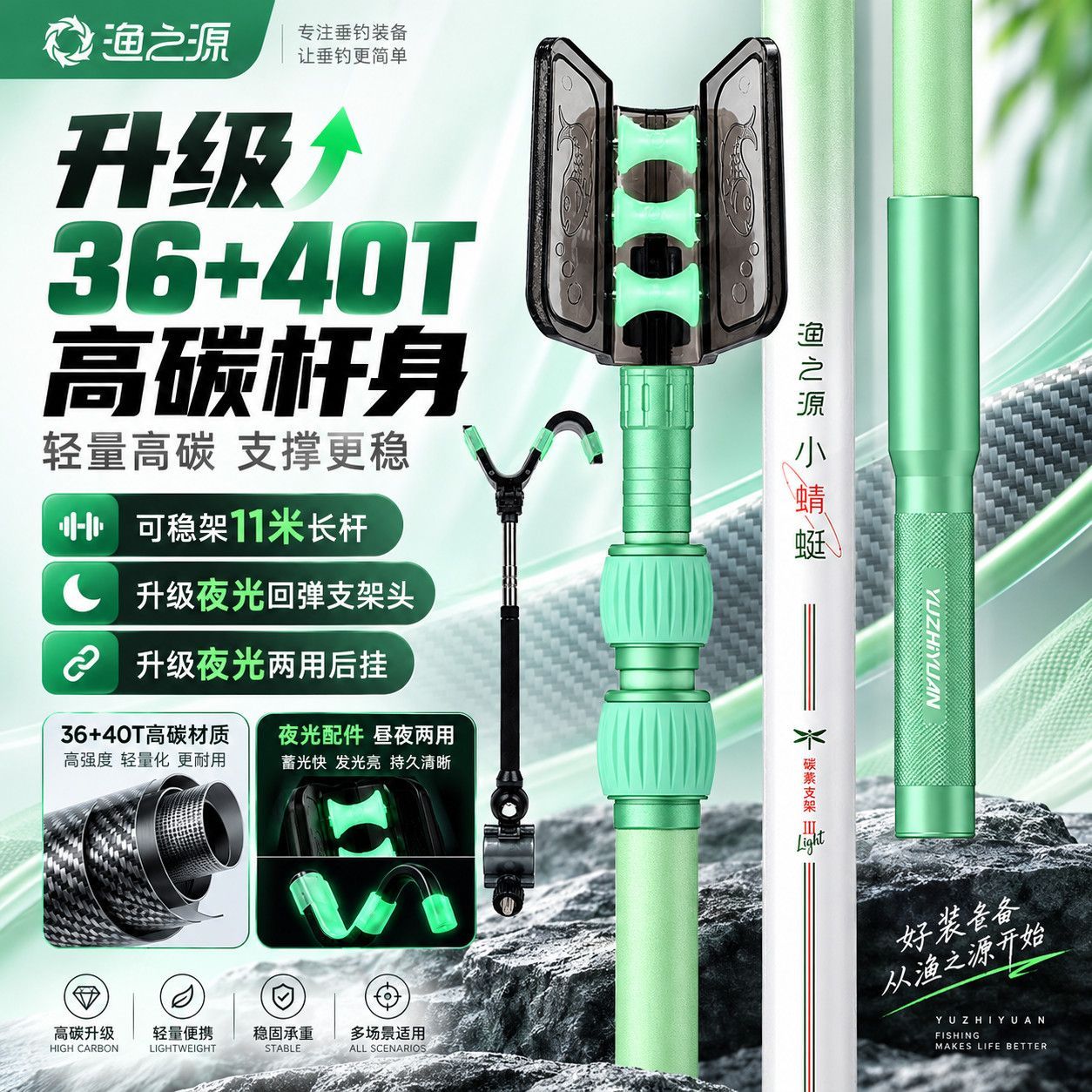 Support de canne à pêche Yuzhi - Fishing Rod Carbon Fiber avis et prix